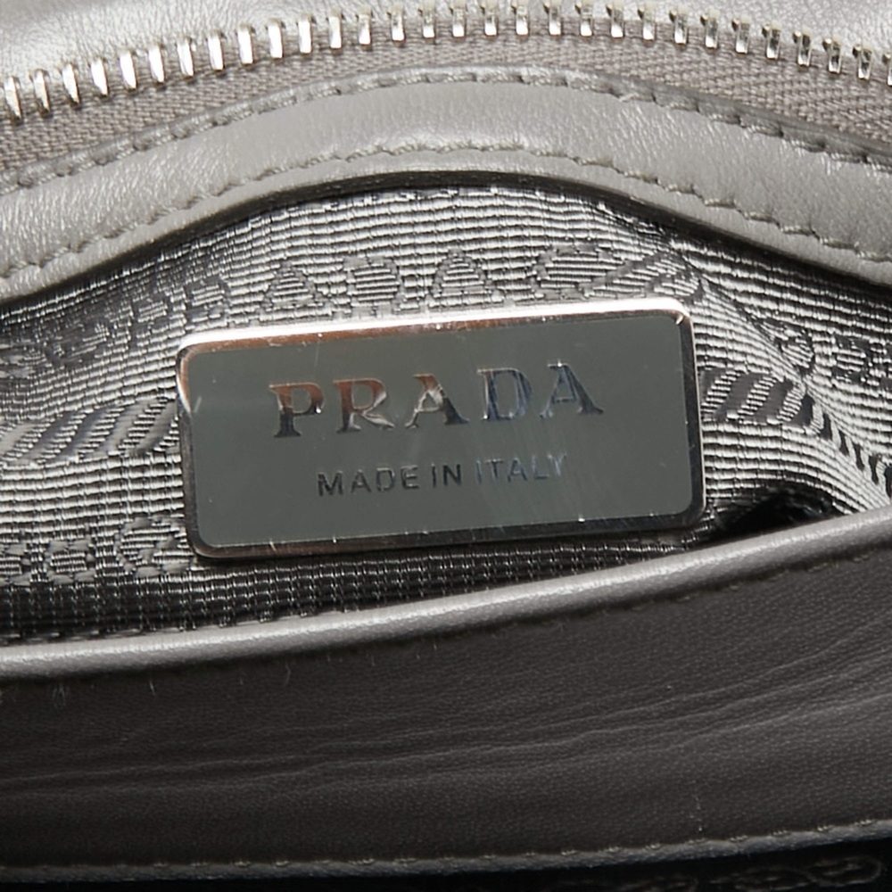 Prada Grey Nappa Leather Large Spectrum Shoulder Bag